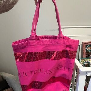Victoria's Secret Pink Sequin Tote Bag